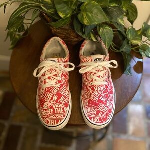 Vans Women’s Sneakers in Red and White